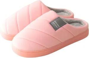 Premium Comfort Cotton Thermal Stripes Non Slip Women's Fuzzy House Slippers Indoor Soft Warm Home Furry Shoes