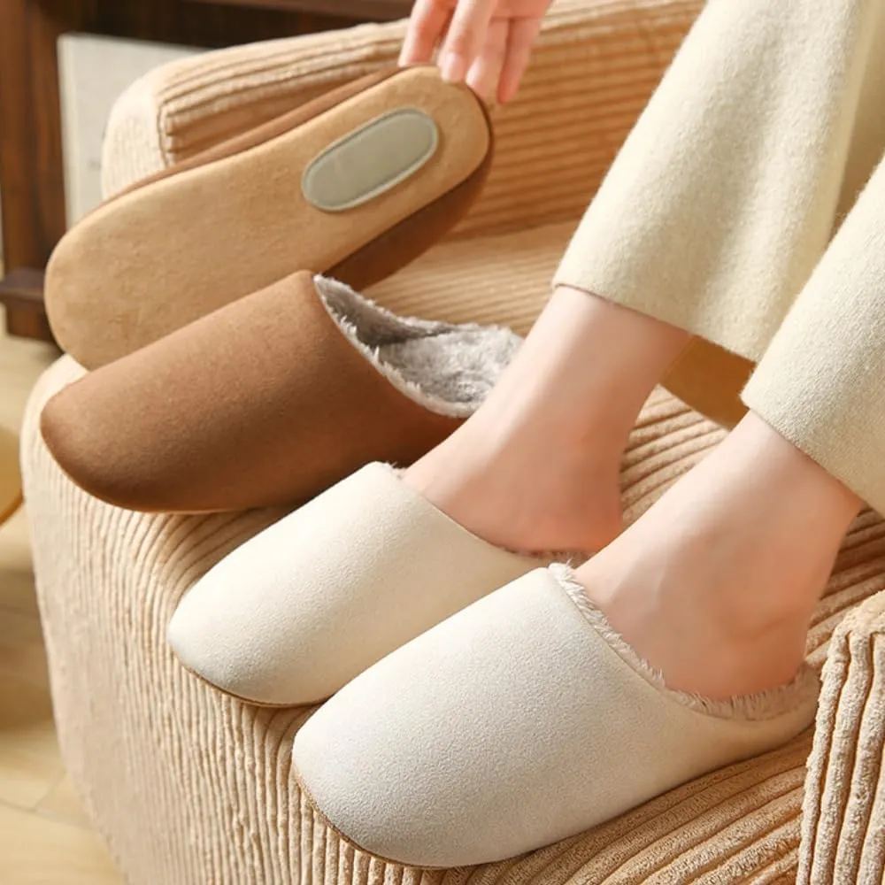 Premium Comfort Silent Quiet Sole Lightweight Non Slip Men's Fuzzy House Slippers Inddor Soft Warm Furry Shoes