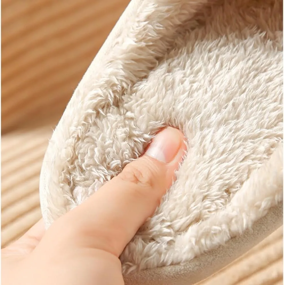 Premium Comfort Silent Quiet Sole Lightweight Non Slip Men's Fuzzy House Slippers Inddor Soft Warm Furry Shoes