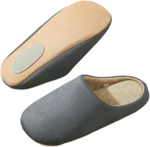 Premium Comfort Silent Quiet Sole Lightweight Non Slip Men's Fuzzy House Slippers Inddor Soft Warm Furry Shoes