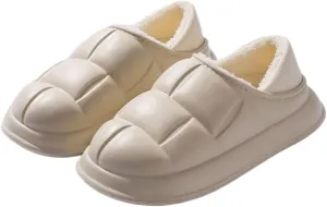 Premium Comfort Thermal Closed back Non Slip Women's Fuzzy House Slippers Indoor Soft Warm Shoes Memory Foam Sole