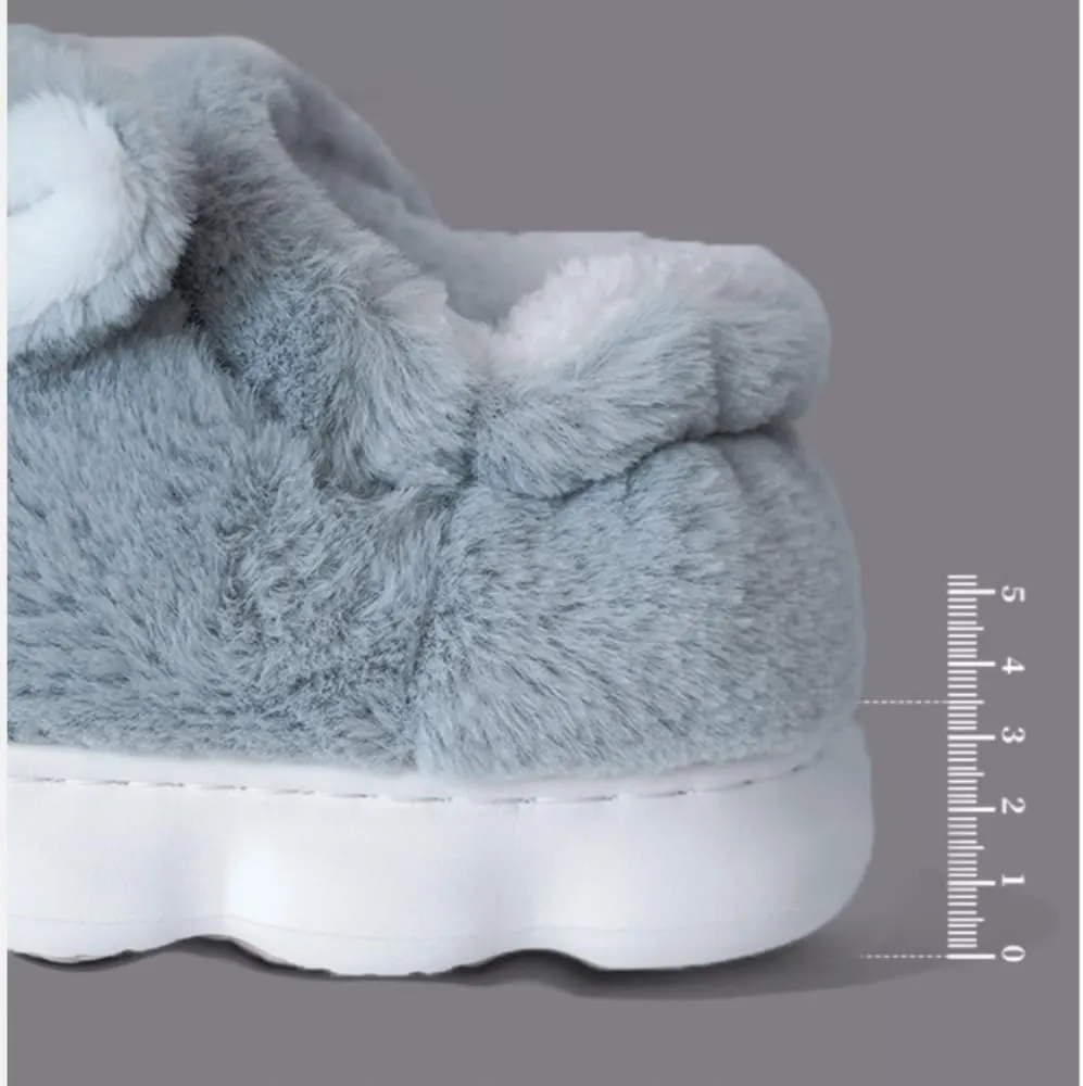 Premium Comfort Thermal Cute Siberian Husky Dog Non Slip Men's Fuzzy House Slippers Inddor Soft Warm Furry Shoes