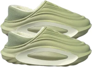 Premium Comfort Thermal EVA Closed Back Non Slip Women's Fuzzy House Slippers Indoor Soft Warm Home Shoes Plus Size