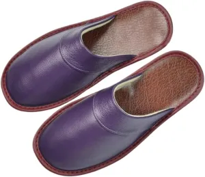 Premium Comfort Thermal Full Leather Non Slip Men's House Slippers Inddor Outdoor Soft Warm Shoes Plus Size