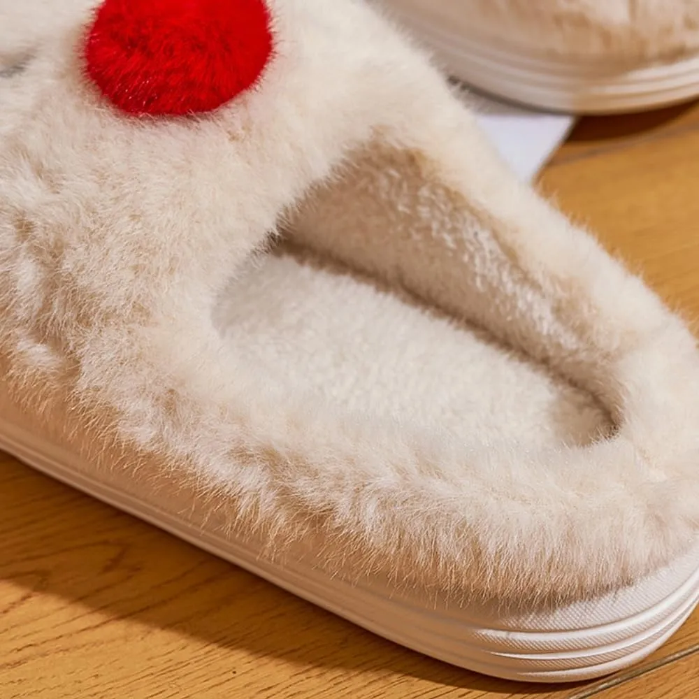 Premium Comfort Thermal Naughty Clown Doll Non Slip Women's Fuzzy House Slippers Indoor Soft Sole Warm Kawaii Shoes