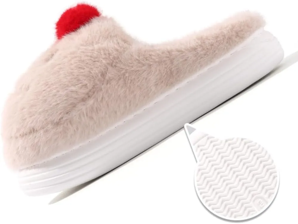 Premium Comfort Thermal Naughty Clown Doll Non Slip Women's Fuzzy House Slippers Indoor Soft Sole Warm Kawaii Shoes
