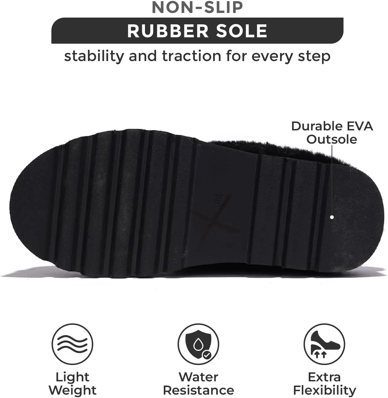 Project Cloud Genuine Leather Slippers for Women Indoor and Outdoor Fuzzy Slippers - Memory Foam Insole and Water-resistant Women Footwear (Snowy)