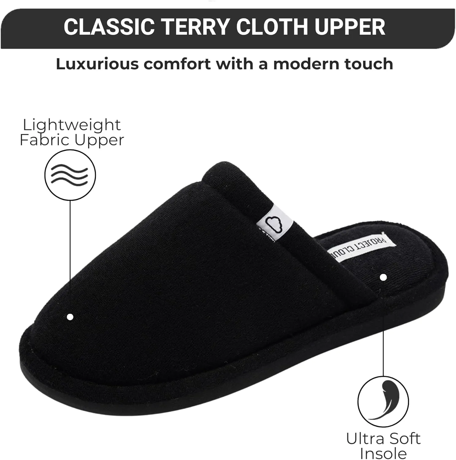 Project Cloud Memory Foam Non Slip Indoor Outdoor Slippers for Women - Fuzzy Slippers - Gifts for Women