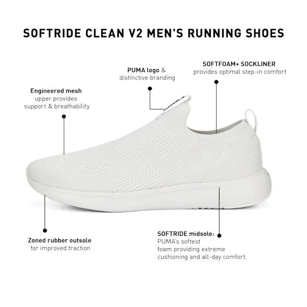 Puma Men Softride Clean V2 Casual Slip-On