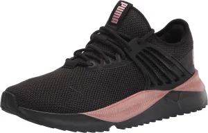 PUMA womens Pacer Future Sneaker, Puma Black-rose Gold, 9.5 US