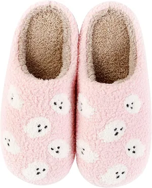 Pumpkin Slippers for Women Men Halloween Slippers Spooky Slides Soft Warm Plush House Shoes