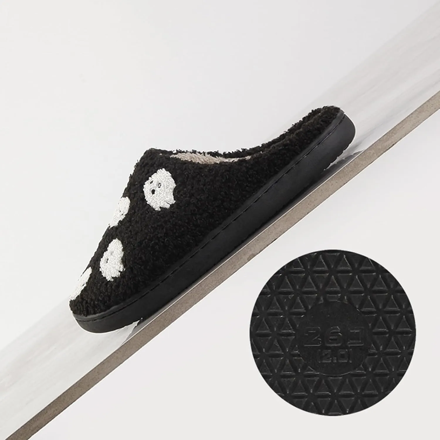 Pumpkin Slippers for Women Men Halloween Slippers Spooky Slides Soft Warm Plush House Shoes