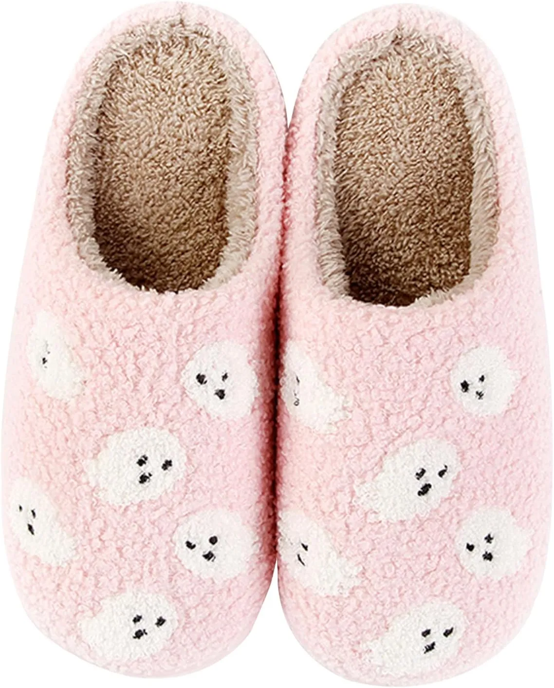 Pumpkin Slippers for Women Men Halloween Slippers Spooky Slides Soft Warm Plush House Shoes