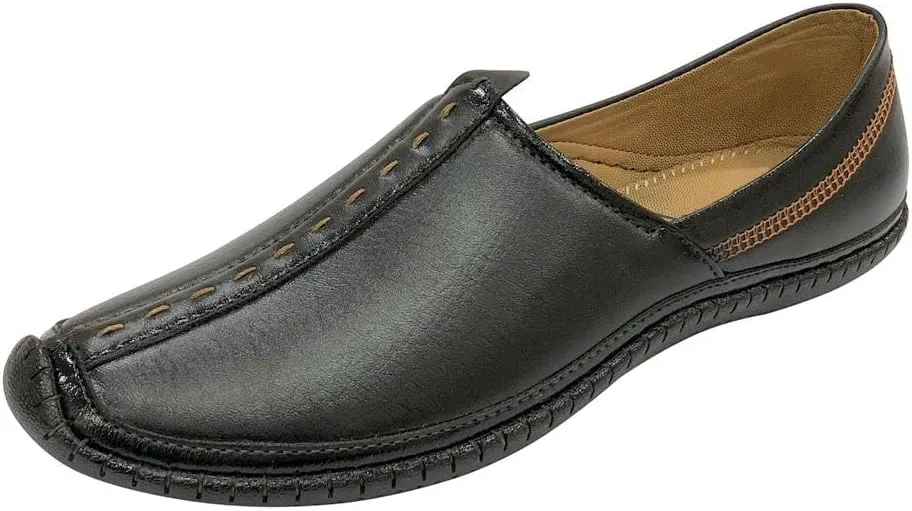 Punjabi Mojaris Mens Shoes Cream Wedding for Groom,Traditional Indian Footwear Ethnic Peshawari Slippers