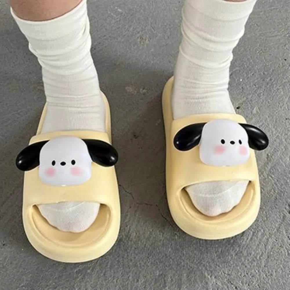 Puppy Slippers Lovely Indoor Bathroom Home Men Slippers Outside Wearing Couples Beach Slippers Women