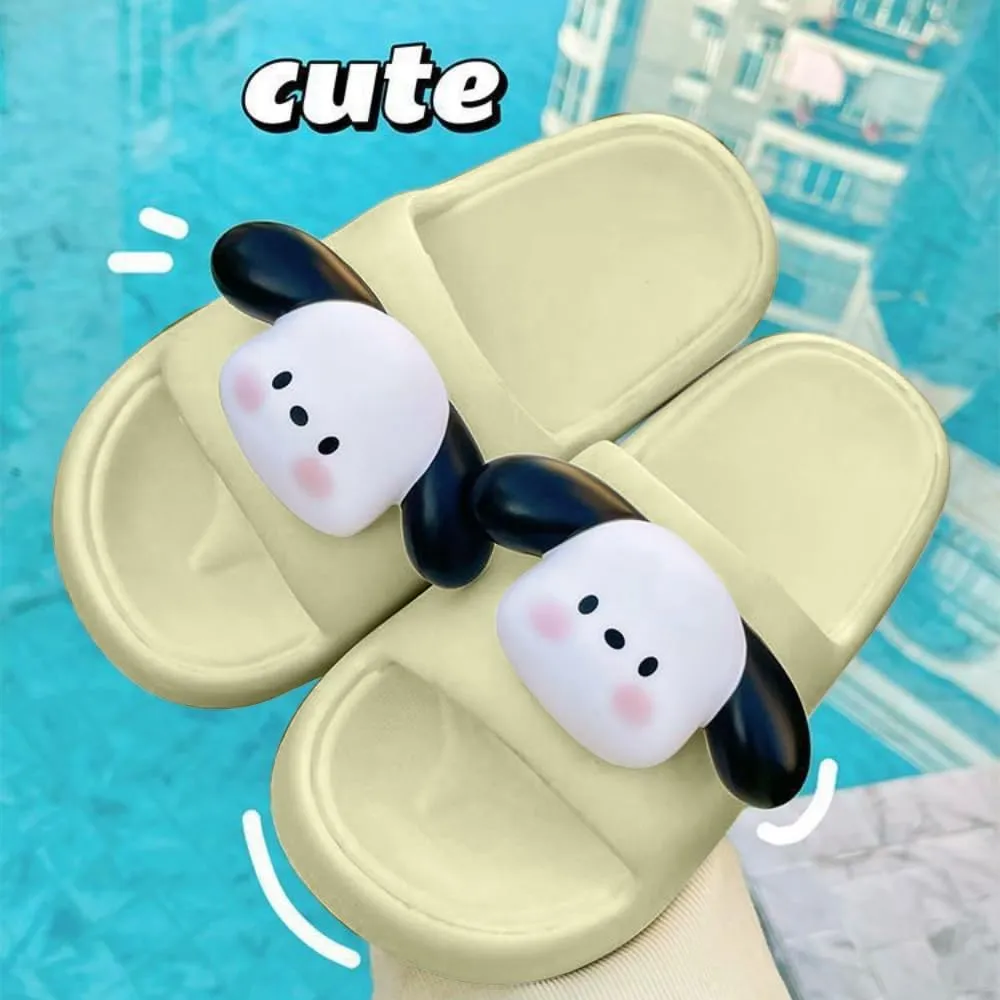 Puppy Slippers Lovely Indoor Bathroom Home Men Slippers Outside Wearing Couples Beach Slippers Women