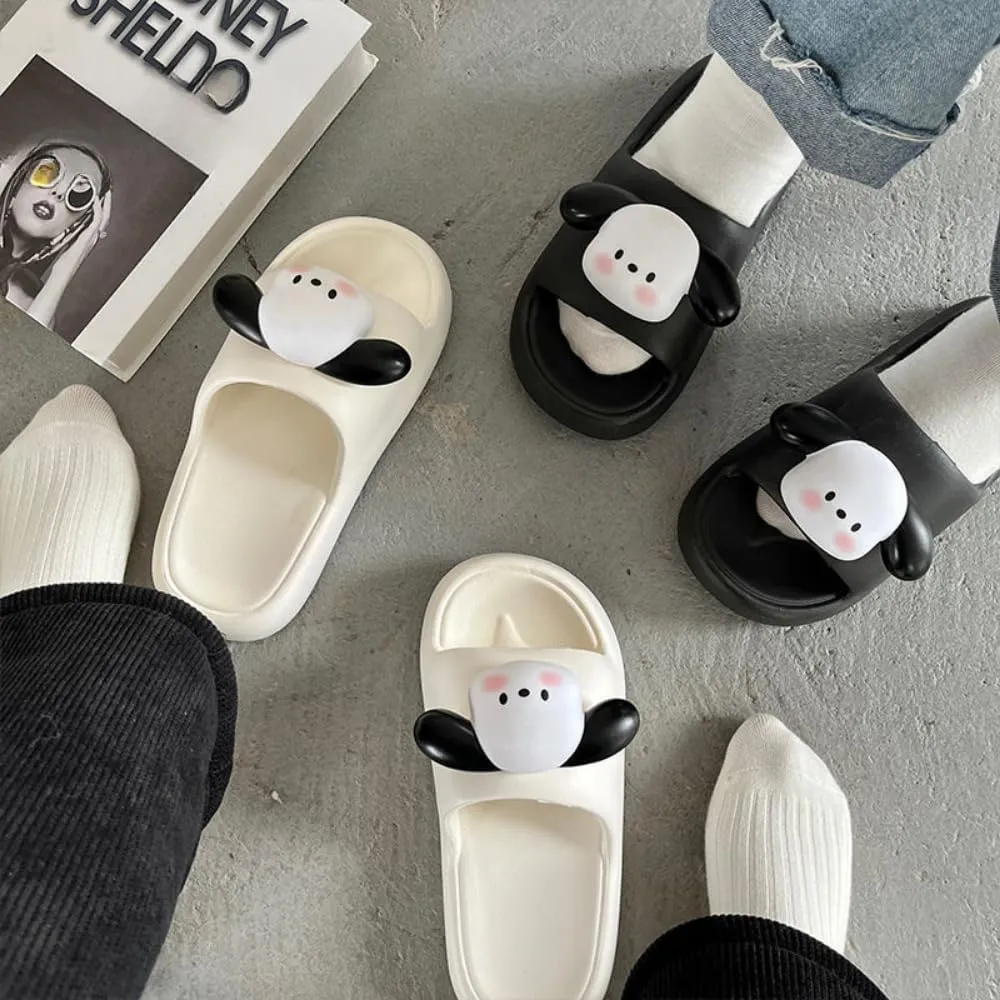 Puppy Slippers Lovely Indoor Bathroom Home Men Slippers Outside Wearing Couples Beach Slippers Women