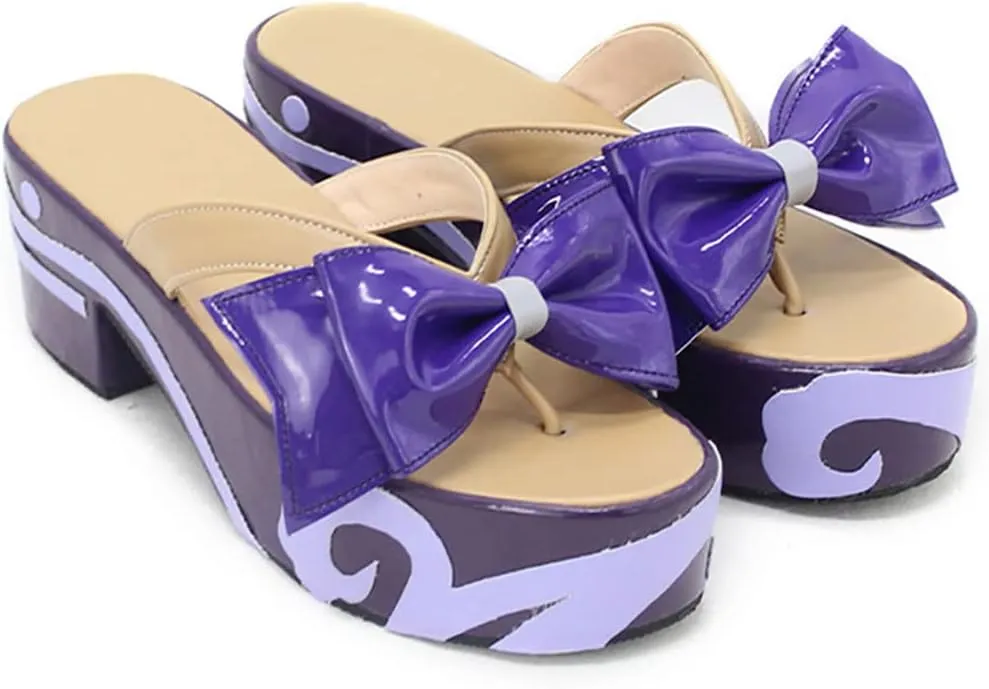 Qiqi Cosplay Shoes Keqing Boots Anime Characters Cosplay Shoes Cos Performance