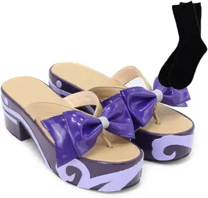 Qiqi Cosplay Shoes Keqing Boots Anime Characters Cosplay Shoes Cos Performance