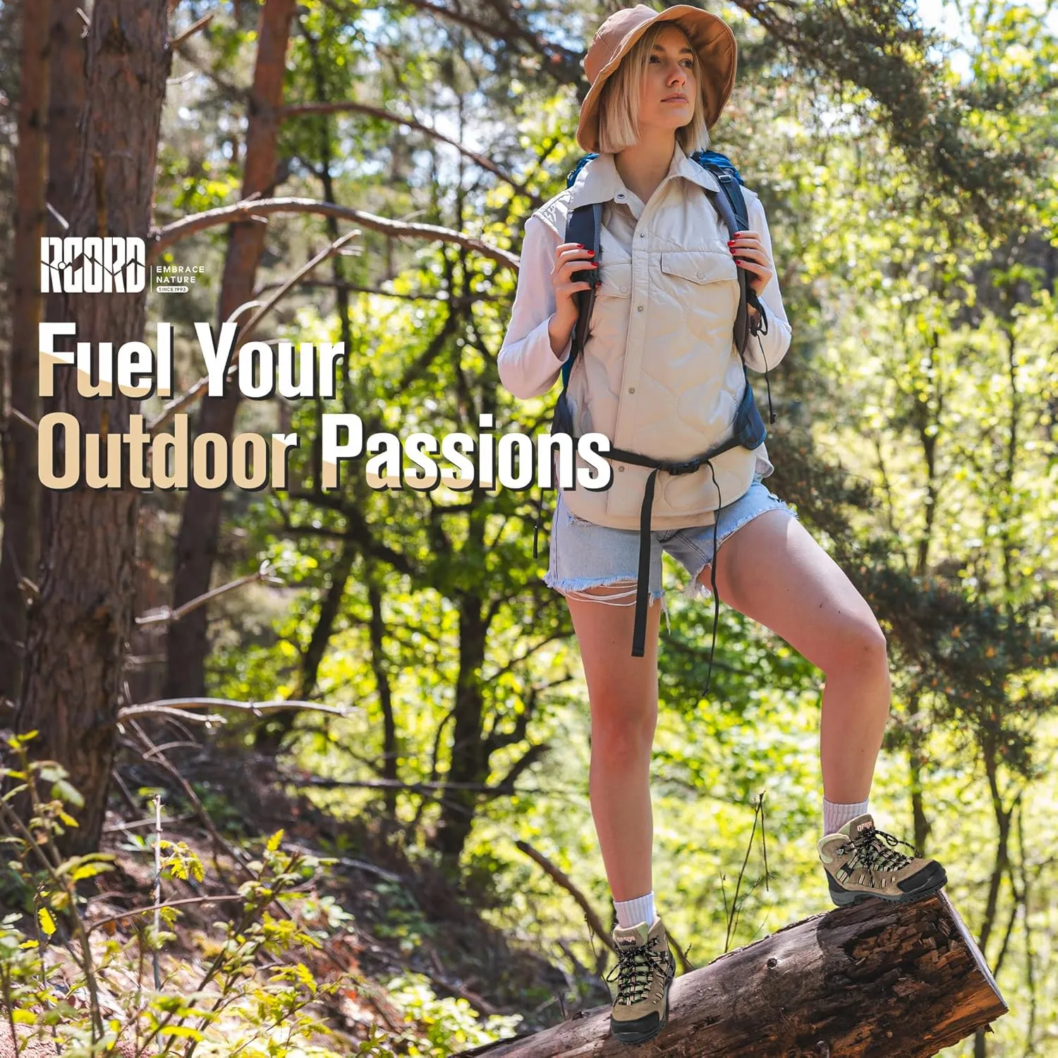 R CORD Hiking Boots Women Waterproof Non-Slip Womens Hiking Shoes Comfortable Outdoor Womens Hiking Boots Walking Boots Hiking Shoes Women