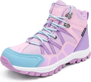 R CORD Kids Hiking Boots Waterproof Outdoor Ankle Boots Anti-Slip Walking Shoes Hiking Shoes for Camping