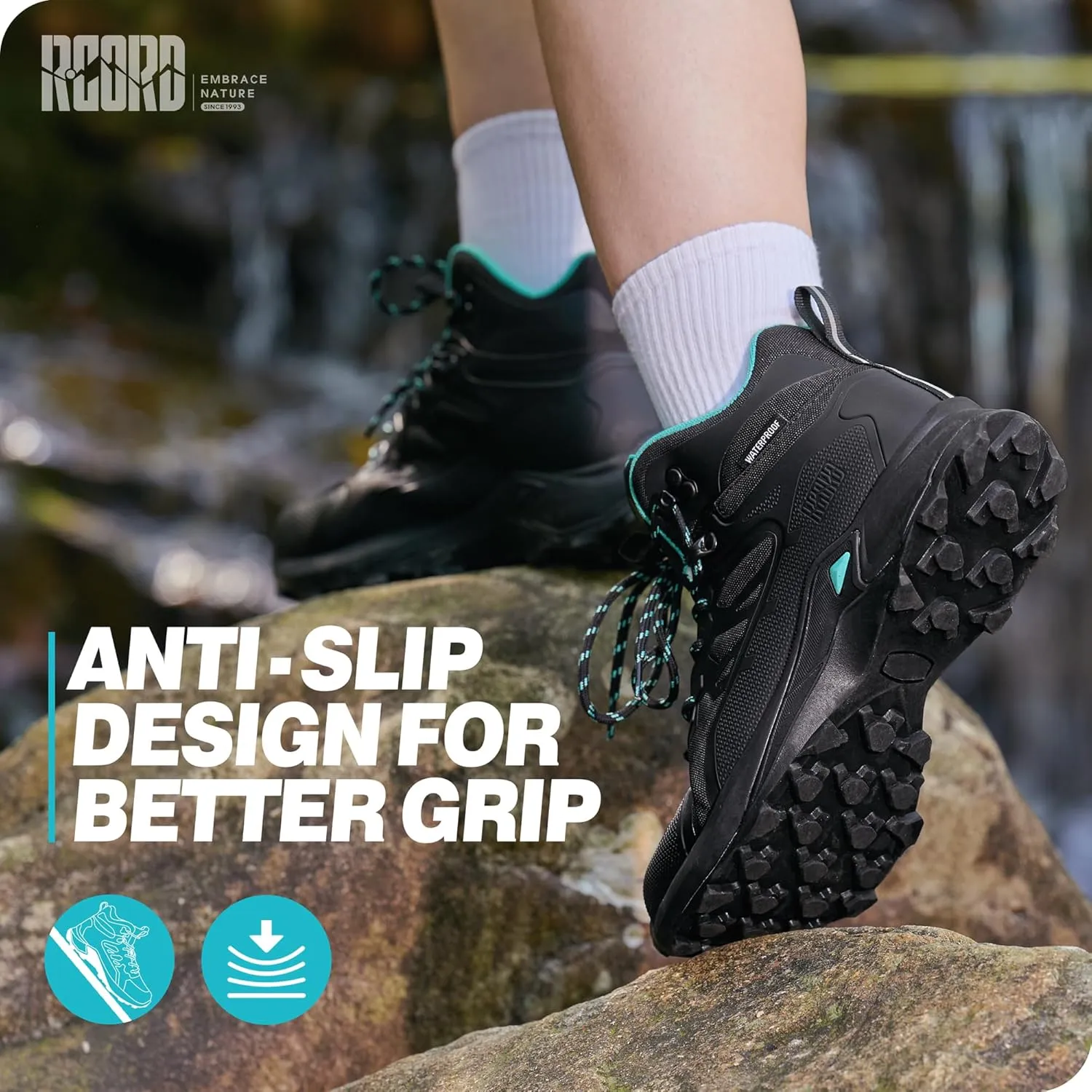 R CORD Womens Hiking Boots Waterproof Comfortable Outdoor Hiking Boots Non-Slip Womens Hiking Shoes Outdoor Hiking Shoes for Women Trekking Camping Trail