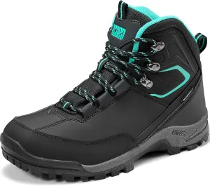 R CORD Womens Hiking Boots Waterproof Mid-Cut Hiking Boots Women Non-Slip Womens Hiking Shoes Outdoor Hiking Shoes for Women Trekking Camping Trail