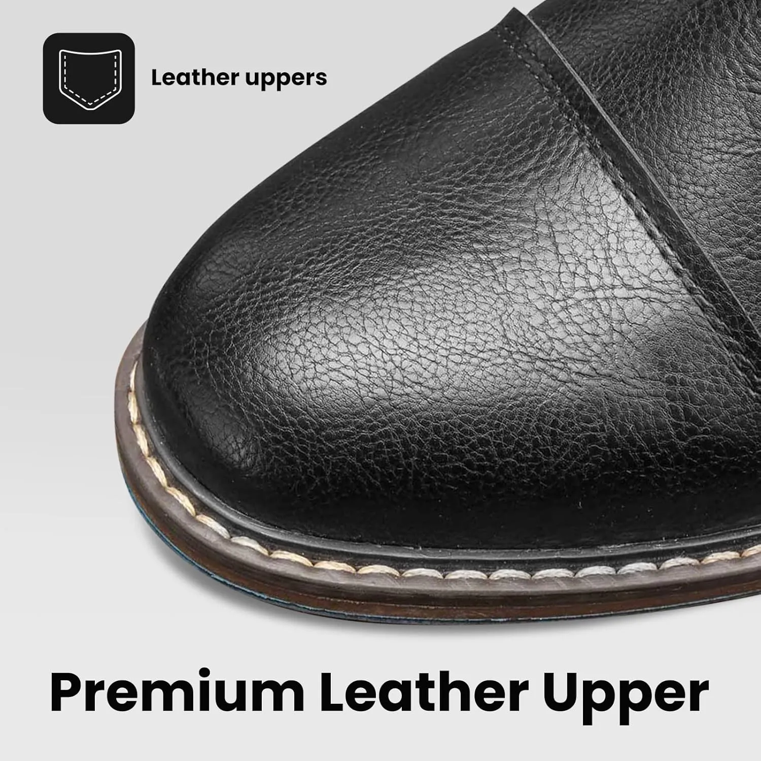 Recyphi Men's Casual Dress Shoes Orthopedic Shoes Business Oxford Derby Leather Shoes