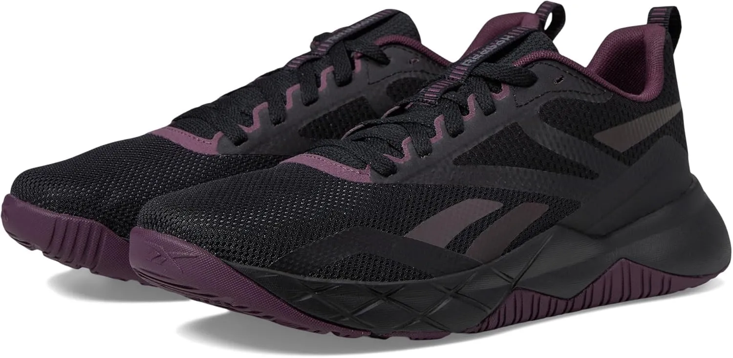 Reebok Women's NFX Trainer Sneaker, Black/Midnight Plum/Footwear White, 9.5