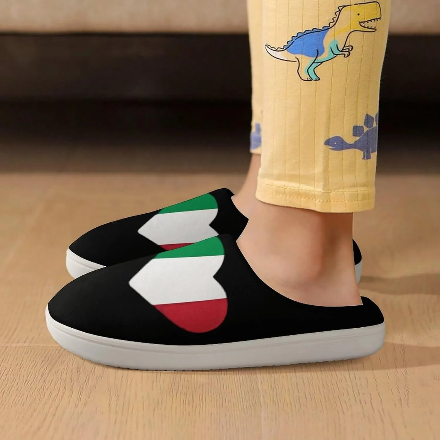 Remember Everyone Deployed Military R.E.D Funny Cotton Slippers Lightweight Memory Foam Anti-Skid Sole Indoor House Shoes
