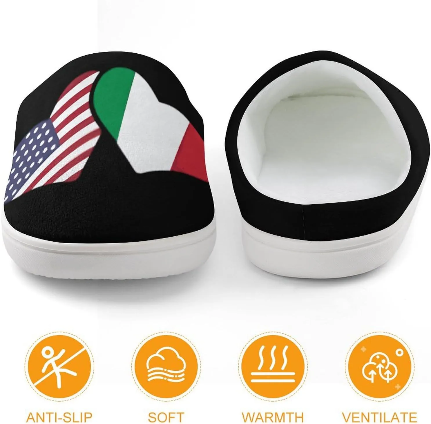 Remember Everyone Deployed Military R.E.D Funny Cotton Slippers Lightweight Memory Foam Anti-Skid Sole Indoor House Shoes