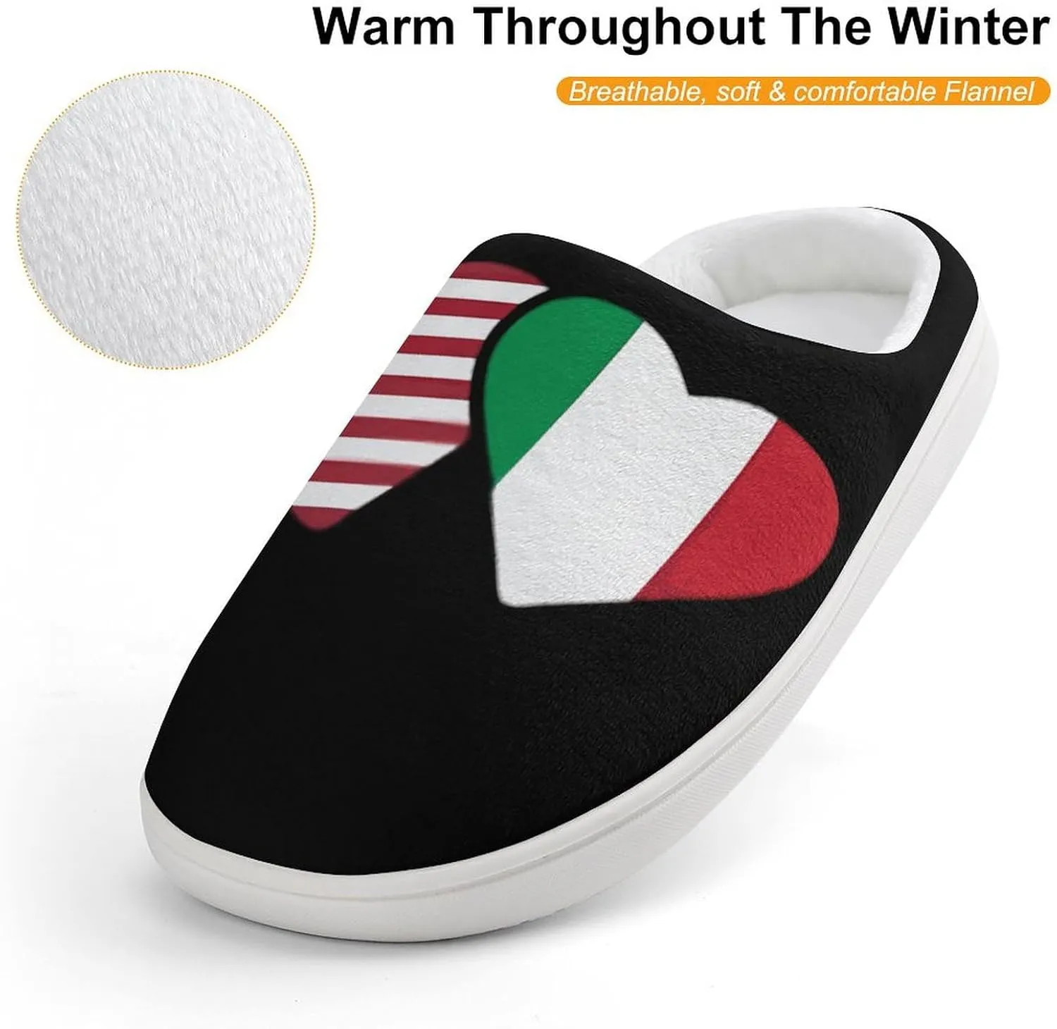 Remember Everyone Deployed Military R.E.D Funny Cotton Slippers Lightweight Memory Foam Anti-Skid Sole Indoor House Shoes