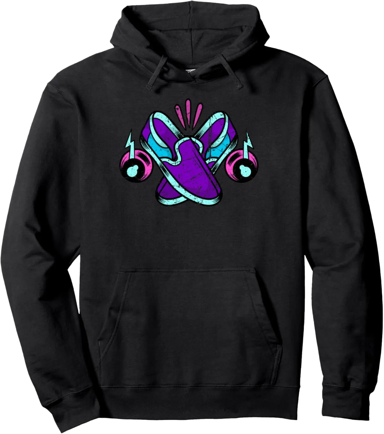 Retro Sneaker Vibes for Urban Street Style Lovers Pullover Hoodie