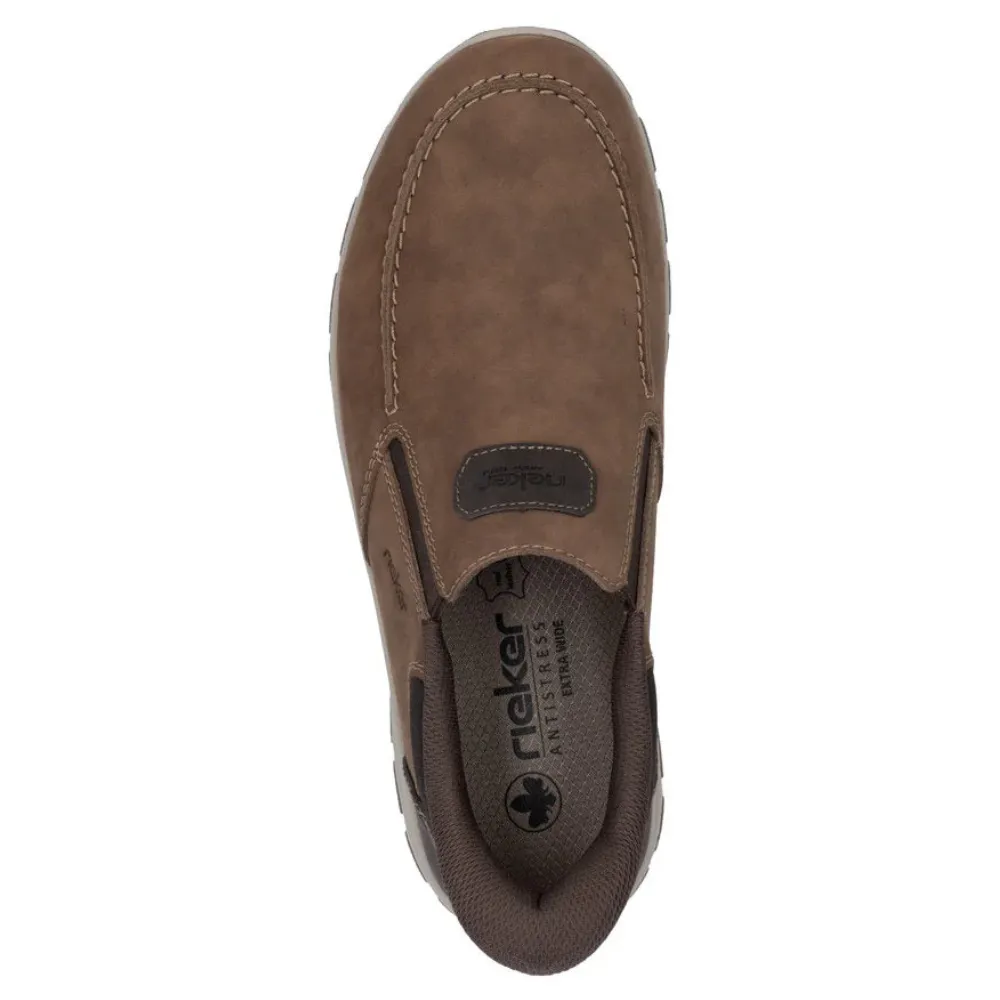Rieker Todd 55 Brown Leather Slip-On Shoe (Men's)