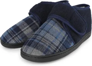 riemot Mens Slippers Diabetic Swollen Feet Edema Arthritis House Warm Slippers,Adjustable Wide Non-slip Comfortable Soft Indoor Outdoor Memory Foam Insoles Low Top Boots Shoes
