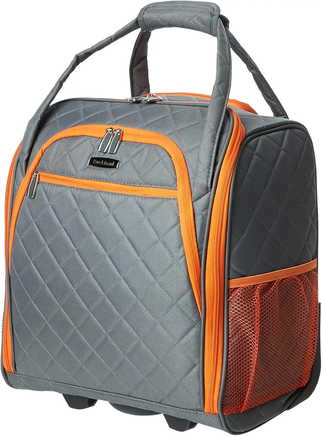 Rockland Melrose Upright Wheeled Underseater Luggage, Charcoal, Carry-On 16-Inch