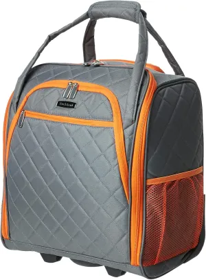 Rockland Melrose Upright Wheeled Underseater Luggage, Charcoal, Carry-On 16-Inch