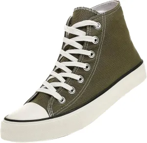 rosyclo Women's High Top Canvas Sneakers Fashion Lace-up Classic Casual Walking Shoes