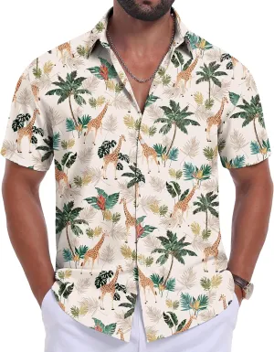Sailwind Men's Hawaiian Floral Shirts Short Sleeve Button Down Holiday Tropical Beach Shirts