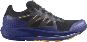 Salomon Pulsar Trail Trail Running Shoes Mens Sz 12 Black/Clematis Blue/Blazing Orange