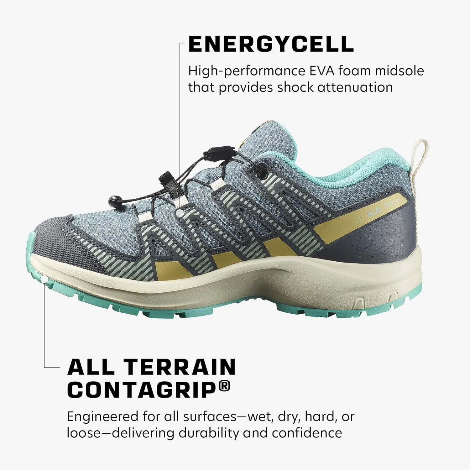Salomon Unisex Junior’s XA Pro V8 Mid Waterproof Trail Running Shoes