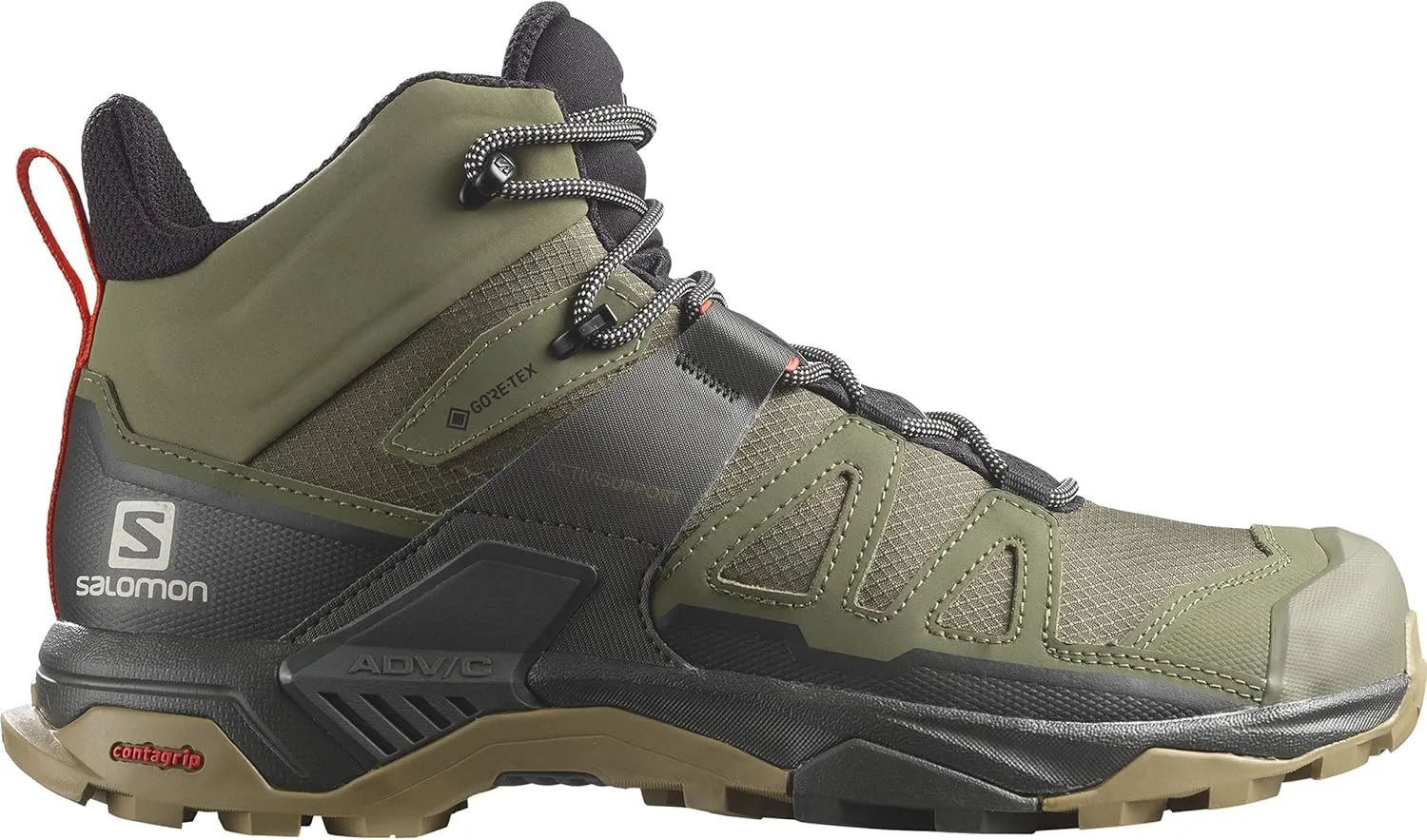 Salomon X Ultra 4 Mid GTX Hiking Boots Mens Sz 11 Deep Lichen Green/Peat/Kelp