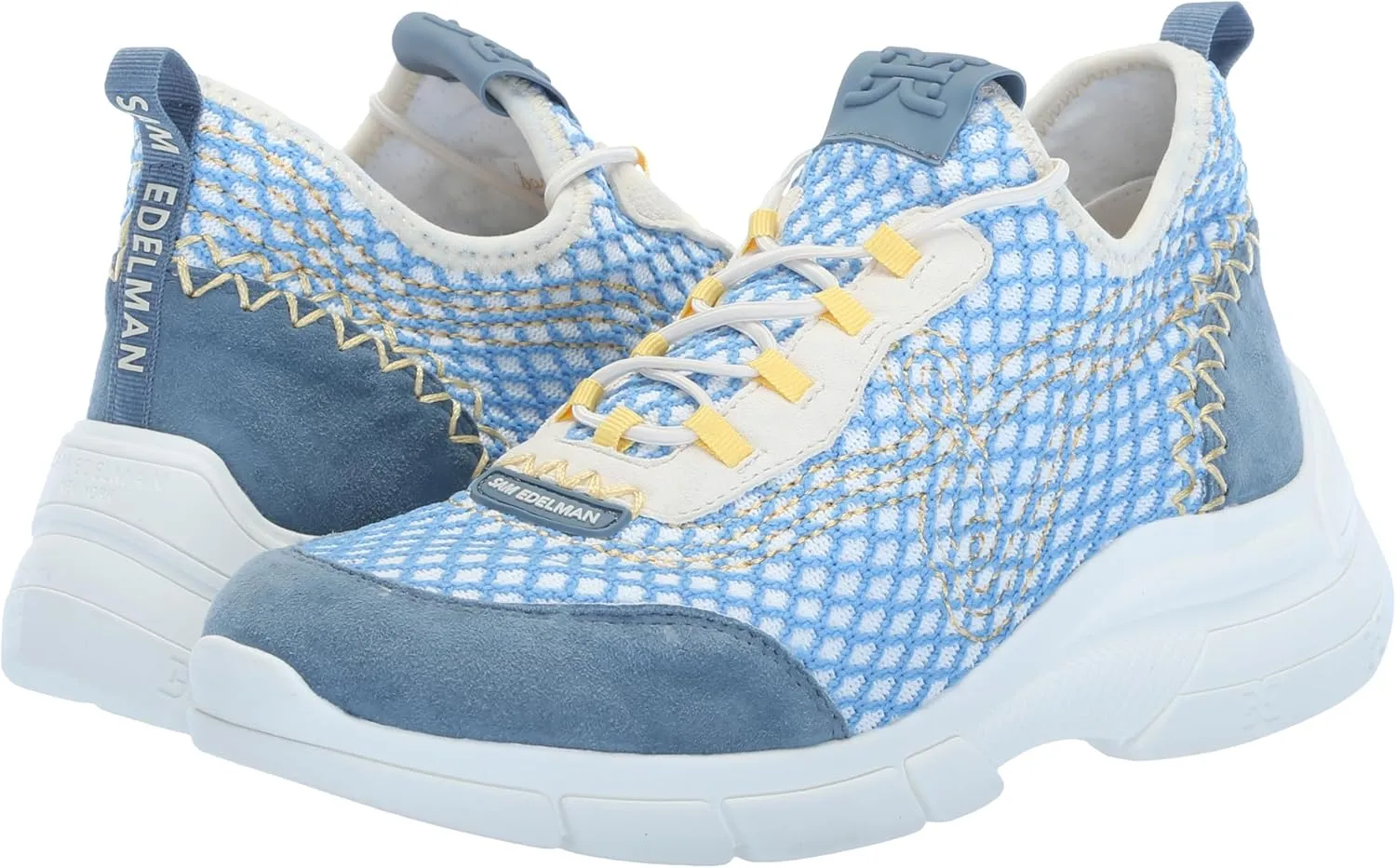 Sam Edelman Women's Chelsie Lace Up Knit Sneaker