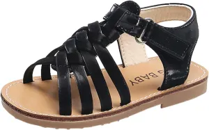 Sandals for Toddler Girls 7 Leather Crossed Beach Children Strap Shoes Girls Sandals Baby Toddler Girl Wedges