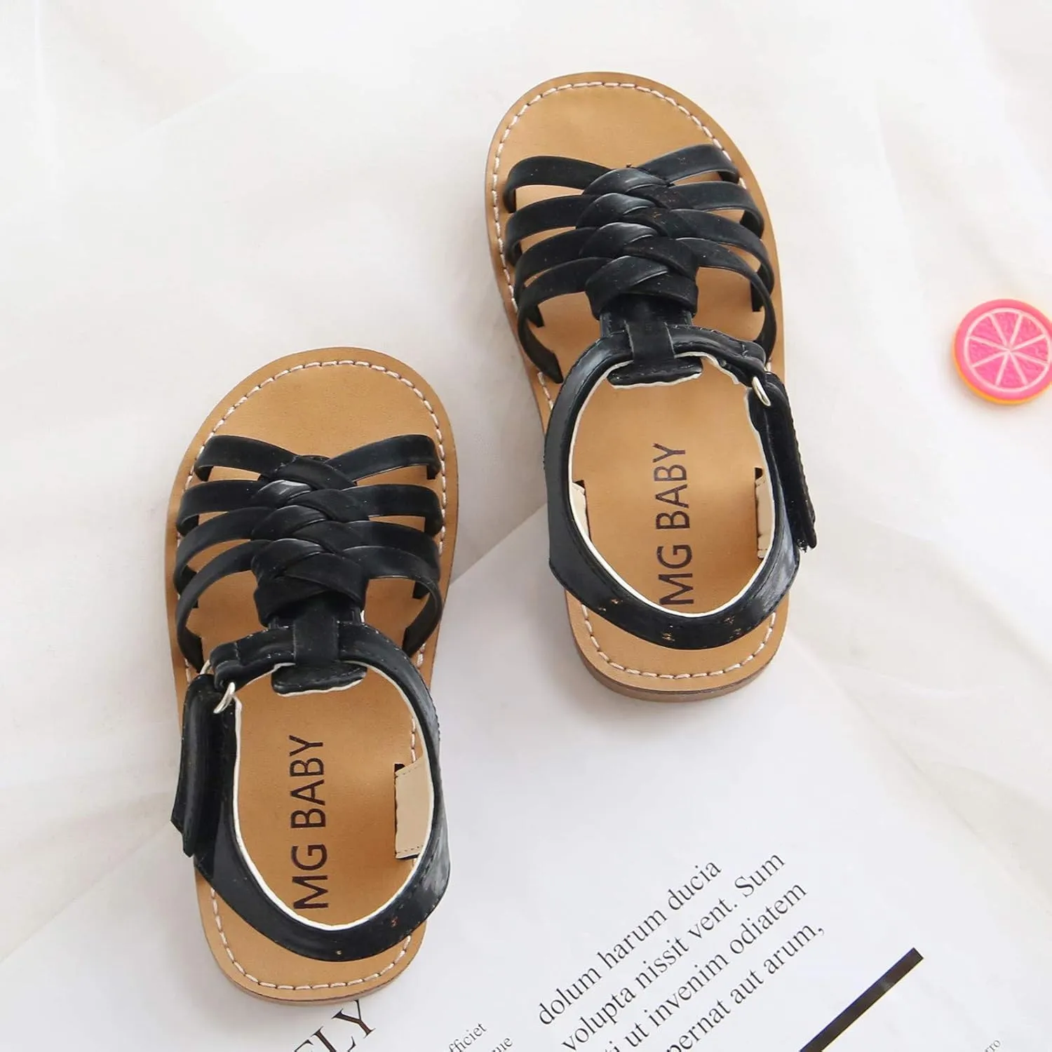 Sandals for Toddler Girls 7 Leather Crossed Beach Children Strap Shoes Girls Sandals Baby Toddler Girl Wedges