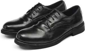 Santimon Men’s Dress Shoes Genuine Horse Leather Oxfords, Fashion Business-Casual & Formal Wedding Breathable Lining Shoes – Handcrafted Goodyear-Welt Luxury Derby