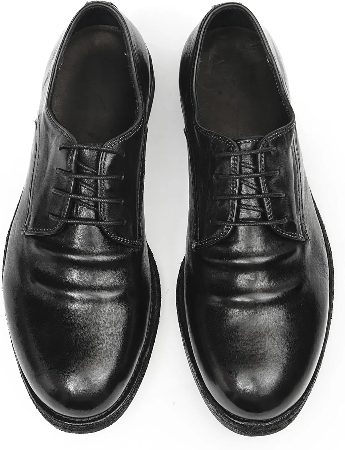 Santimon Men’s Dress Shoes Genuine Horse Leather Oxfords, Fashion Business-Casual & Formal Wedding Breathable Lining Shoes – Handcrafted Goodyear-Welt Luxury Derby