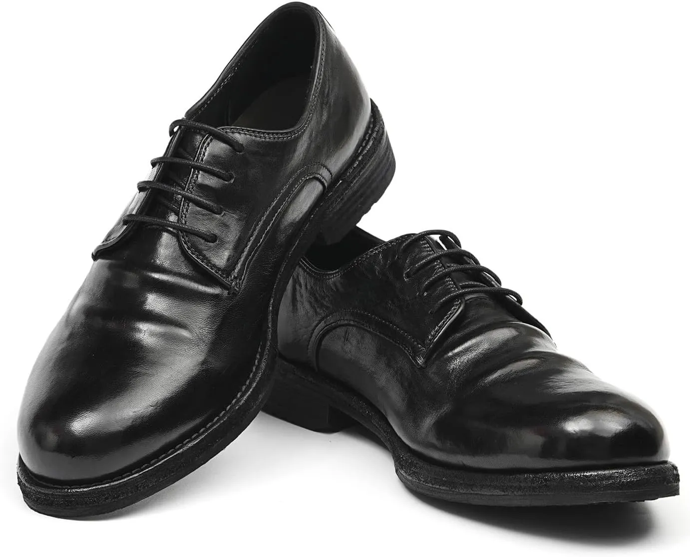 Santimon Men’s Dress Shoes Genuine Horse Leather Oxfords, Fashion Business-Casual & Formal Wedding Breathable Lining Shoes – Handcrafted Goodyear-Welt Luxury Derby