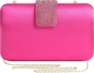 Satin Rhinestones Evening Bags Party Bridal Clutch Purse For Women Prom Clutch