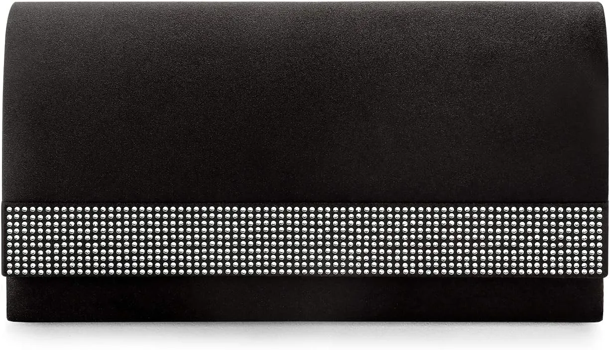 Satin Rhinestones Evening Bags Party Bridal Clutch Purse For Women Prom Clutch